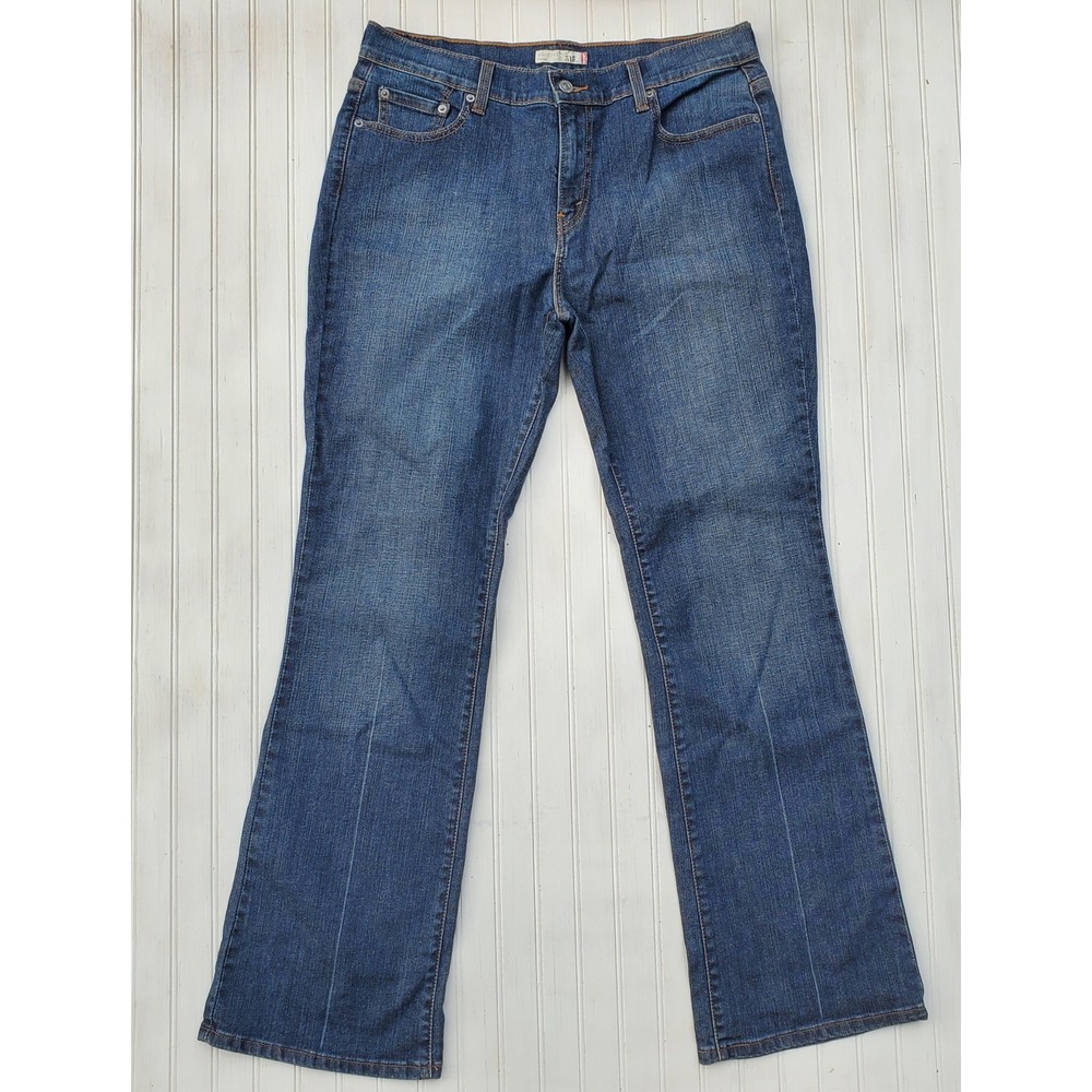 Levis 515 Bootcut‎ Jeans Womens 12 Medium Blue Denim Mid Rise Stretch Pants